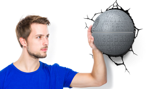 Illustration for article titled The Death Star Crashing Through Your Wall Makes For a Great Night Light